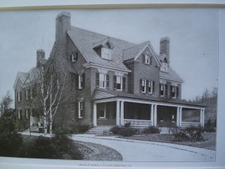 House Of George M ' Cague,  Sewickley Pa 1907 Photogravure photo