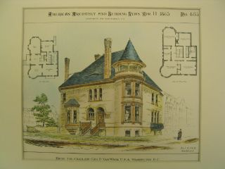 Chaplain Residence,  Washington,  Dc,  1885,  Plan photo