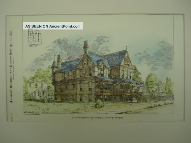 J H Mcavoy Residence,  Chicago,  Il,  1885,  Plan Victorian photo