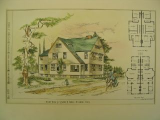 Rutan Double House,  Brookline,  Ma,  1885,  Plan photo