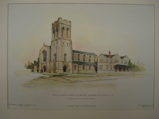 Roman Catholic Church,  Bayshore,  Ny,  1905,  Orig.  Plan photo