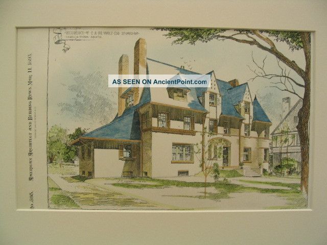 De Wolf Residence,  St.  Louis,  Mo,  1893,  Plan Victorian photo