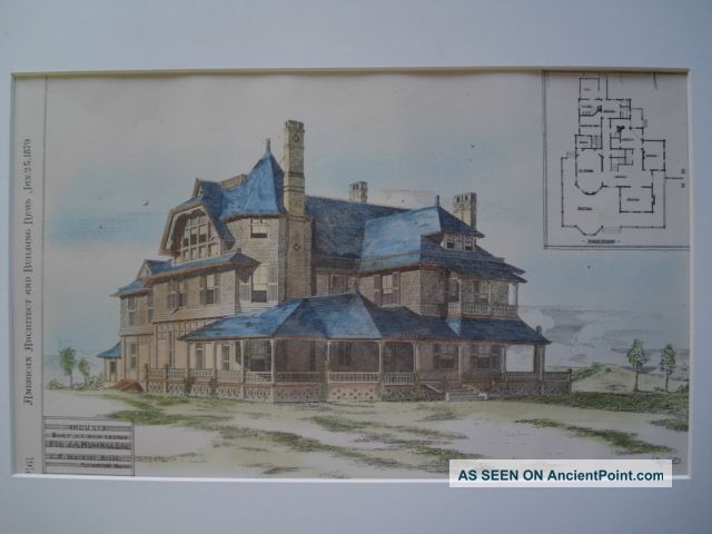 House For J.  A.  Rumrill,  New London Ct,  1879 - Plan Victorian photo