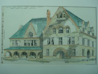 Samuel Noble Institute Dormitory,  1890,  Plan photo