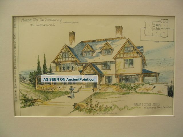Stoddard House,  Williamstown,  Ma,  1895,  Plan Victorian photo