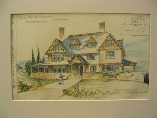 Stoddard House,  Williamstown,  Ma,  1895,  Plan photo