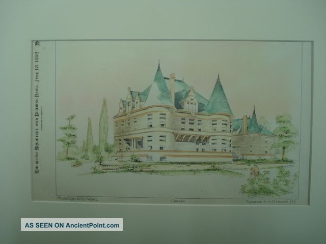 H M Hobart Residence,  Chicago,  Il,  1892,  Plan Victorian photo