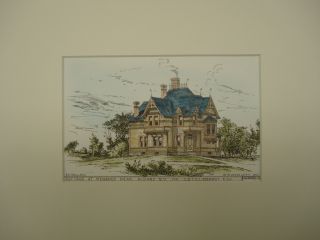 C.  B.  Tillinghast Cottage,  Albany,  Ny,  1894,  Orig.  Plan photo