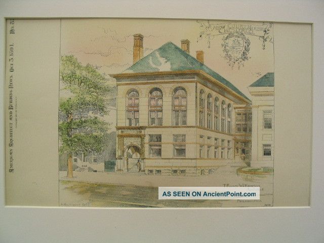New Court - House,  Chester Co,  Pa,  1891,  Plan Victorian photo