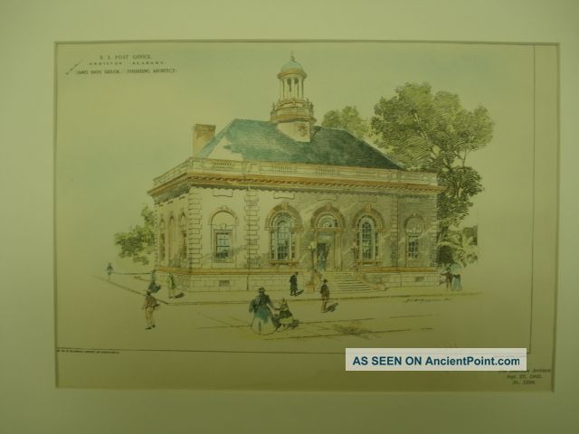 Us Post Office,  Anniston,  Al,  1902,  Plan Victorian photo