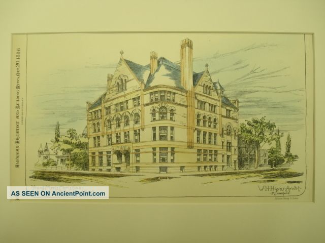Ymca Building,  Minneapolis,  Mn,  1888,  Plan Victorian photo