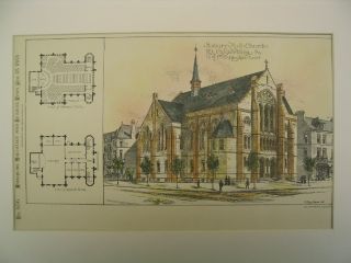 Asbury Me Church,  Philadelphia,  Pa,  1885,  Plan photo