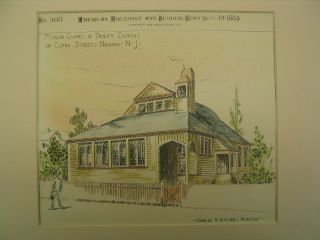 Trinity Church Chapel,  Newark,  Nj,  1885,  Plan photo