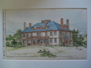 Churchill Hall,  Whitemarsh,  Pa,  1889.  Plan photo