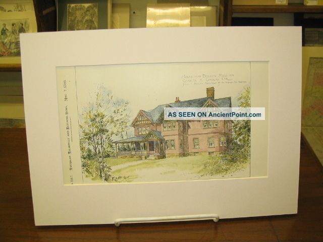Conway Residence,  Boston,  Ma,  1898,  Plan Victorian photo