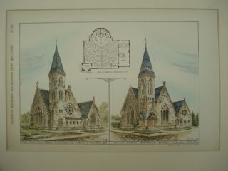 Churches By Lawrence B.  Valk,  1878,  Plan photo