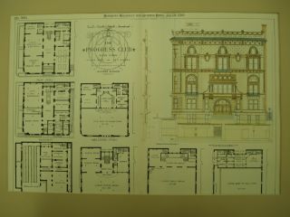 Progress Club Floor Plan,  New York,  Ny,  1895, photo