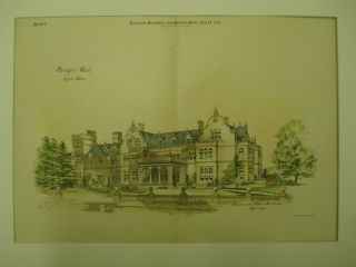 Ventfort Hall,  Lenox,  Ma,  1894,  Plan photo