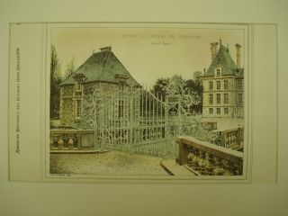 Entée Du Château De Courances,  Courances,  Fra,  1879,  Orig photo