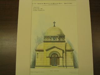 Coster Mausoleum New York,  Ny 1898,  Plan photo