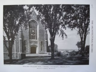 Willard Staight Hall,  Cornell,  Ithaca Ny.  1928 Photo photo