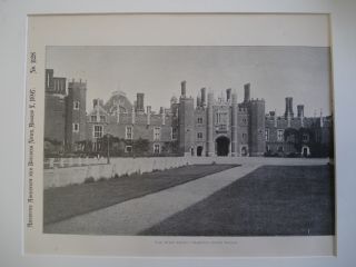 Hampton Court Palace,  Surrey,  Uk,  1897.  Photogravure photo