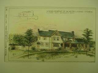 Milton L Cushing Residence,  Fitchburg,  Ma,  1899,  Orig. photo
