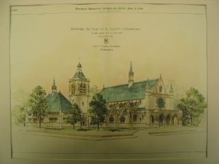 First M.  E.  Church,  Germantown,  Pa,  1896,  Plan photo