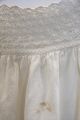 Signed Antique White Embroidered,  Lace Cotton Victorian Slip Petticoat Nightgown Victorian photo 10