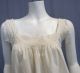 Signed Antique White Embroidered,  Lace Cotton Victorian Slip Petticoat Nightgown Victorian photo 4