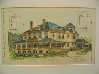 The Maugus Club,  Wellesley,  Ma,  1897,  Plan photo