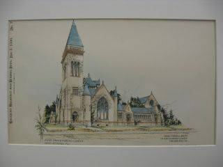 First Presbyterian Church,  Pittston,  Pa,  1890/orig Plan photo