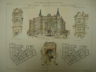 The Warren Suburban Apartment House,  Boston,  Ma,  1886,  Plan photo
