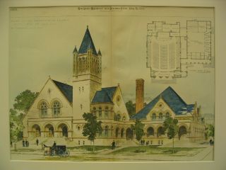 Sixth United Church,  Pittsburgh,  Pa,  1894,  Orig.  Plan photo