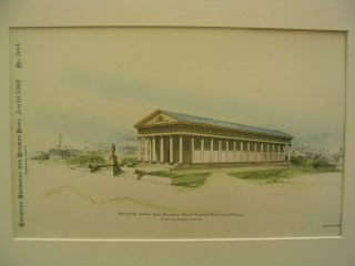 Georgia State Bldg,  Columbian Expo,  Il,  1892,  Orig Plan photo