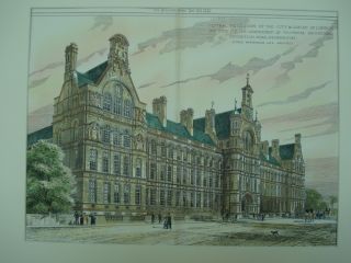 Central Ins.  Of The City,  Kensington,  Uk,  1881,  Orig. photo