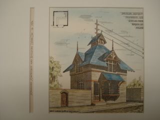 Telegraph Station,  Philadelphia,  Pa,  1876,  Orig.  Plan photo