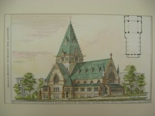 Bishop Cummings Church,  Baltimore,  Md,  1878,  Orig.  Plan photo