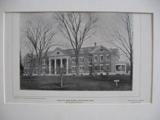 Home For Aged Women,  Springfield,  Ma,  1901,  Lithograph photo