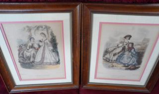 La Mode Illustree Antique Victorian Fashion Plates (set Of 2) photo