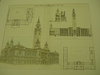 Proposed New York City Hall,  Ny,  1896,  Eames,  Orig Plan photo