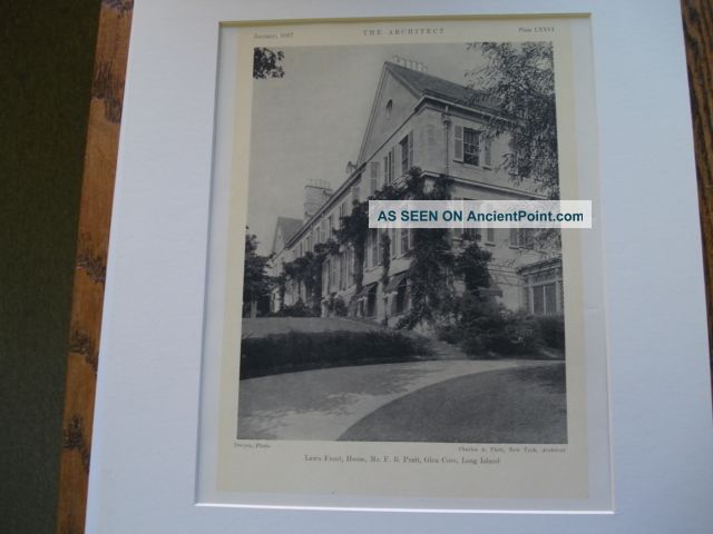 F.  B.  Pratt House Lawn,  Glen Cove,  Ny,  1927,  Photograv. Victorian photo