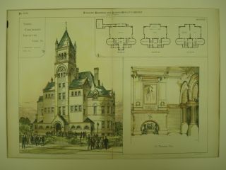 Collegiate Institute,  York,  Pa,  1887,  Plan photo