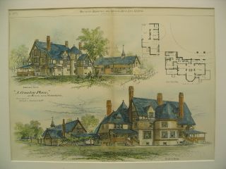 Crawford Country House,  Merion,  Pa,  1886,  Plan photo
