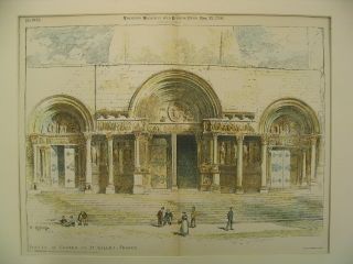 Church Portal,  St.  Gilles,  France,  1893,  Plan photo