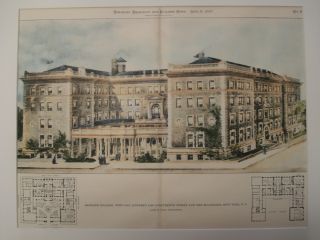 Barnard College,  New York Ny,  1897.  Plan photo