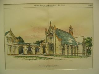 Troy Orphan Asylum Chapel,  Troy,  Ny,  1900,  Orig.  Plan photo