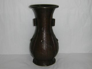 Spelter Bronze Patina Hanging Vase.  Victorian Naturalism Movement?insect Decorati photo