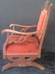 19th C.  Beautifully Carved Victorian Parlour ' Rocking ' Armchair 1900-1950 photo 6