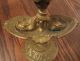 Antique Ornate Victorian Brass Cigarette Cigar Table Lighter Snake Holder Bronze Victorian photo 4